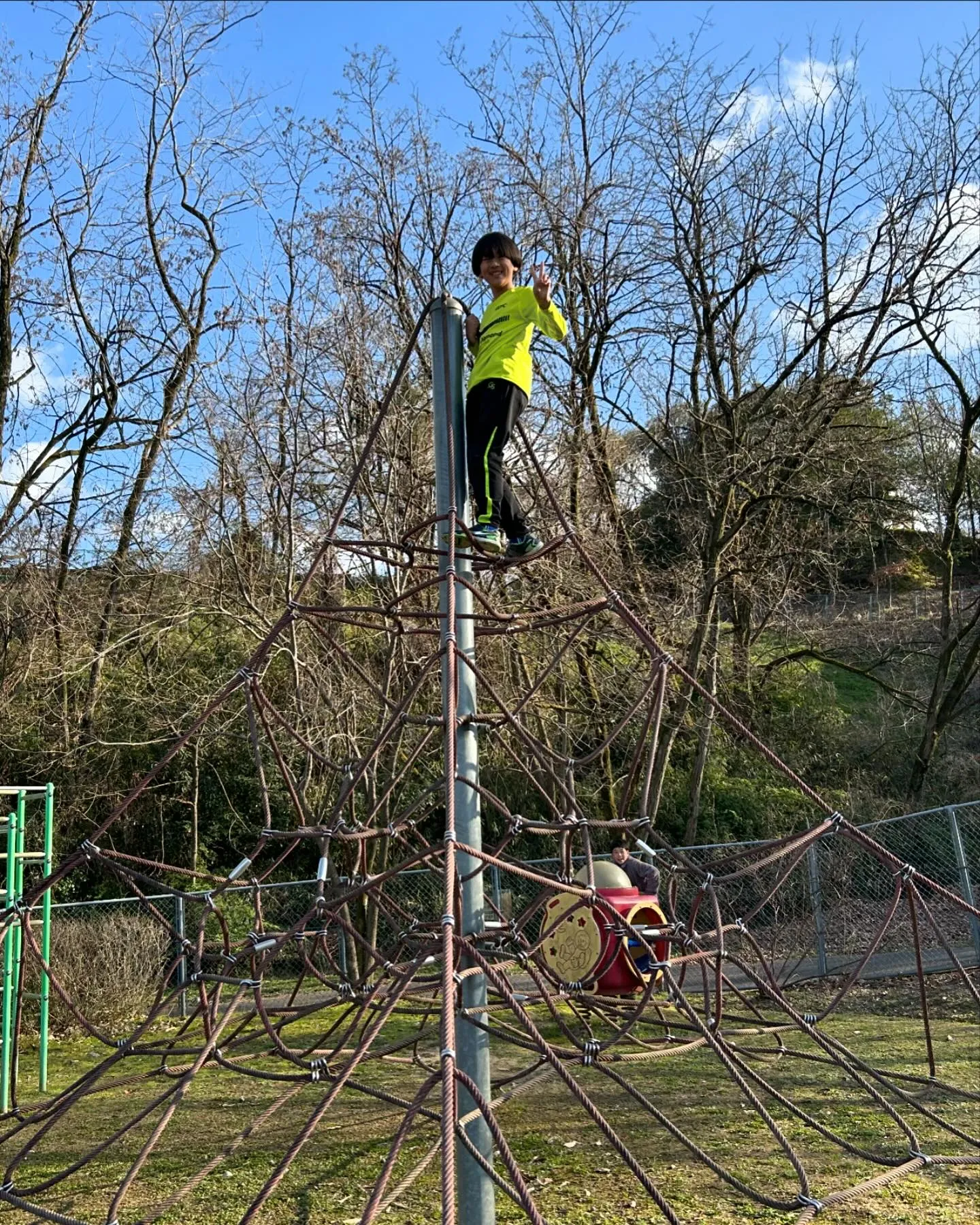 昨日の試合後近くの公園に行き遊んできました😊