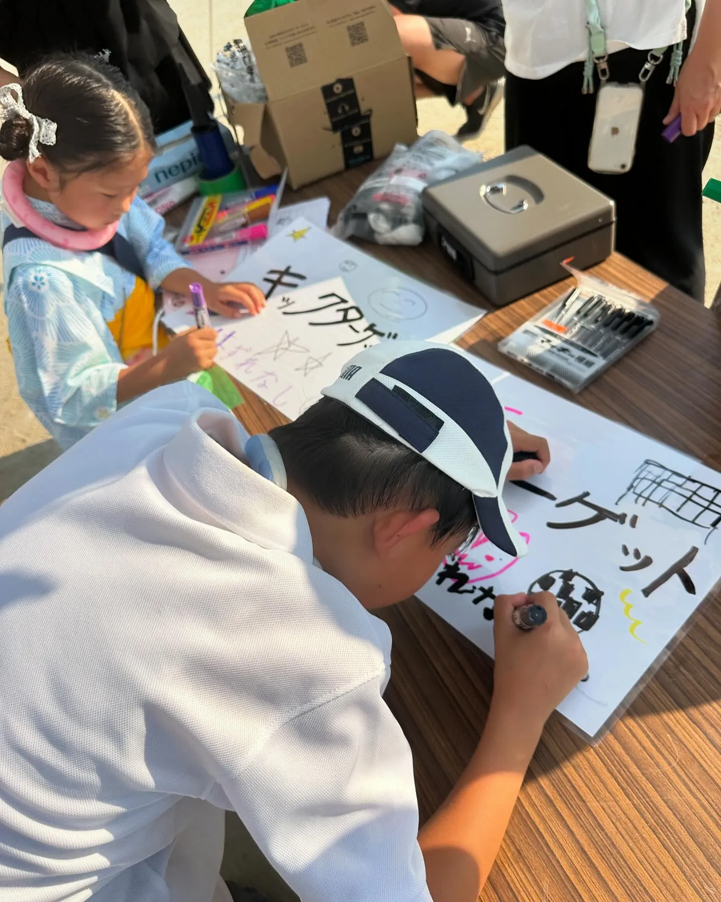 萱野東小学校盆踊りに出店させて頂きました😊