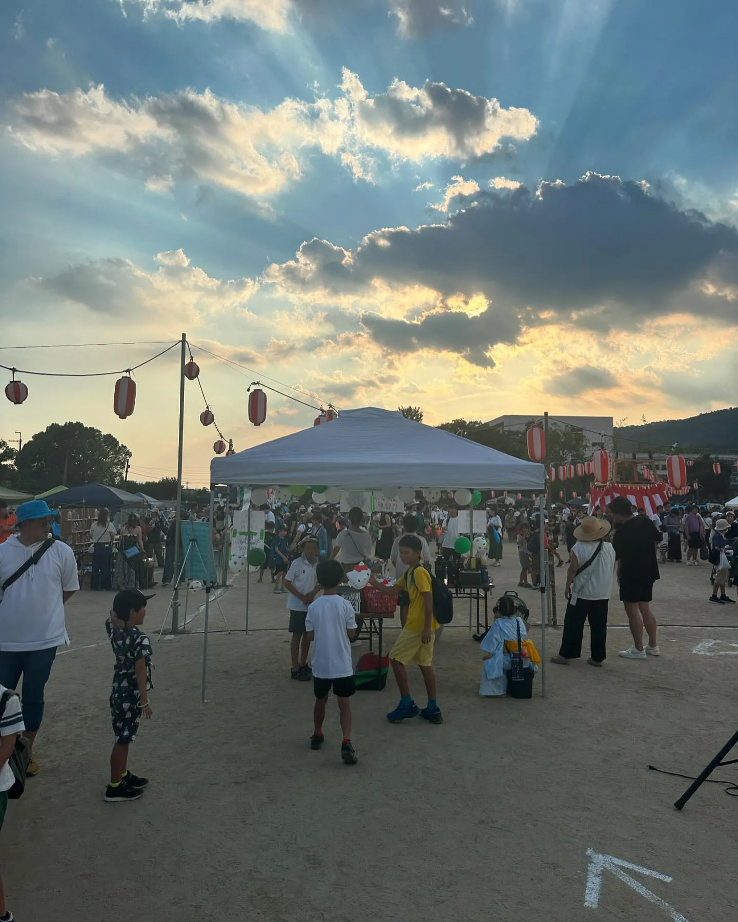 萱野東小学校盆踊りに出店させて頂きました😊