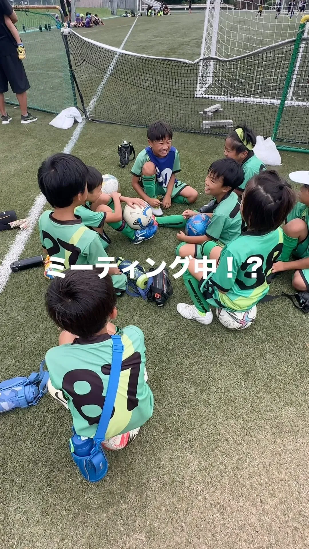 試合の合間にみんなが集まっていた😃